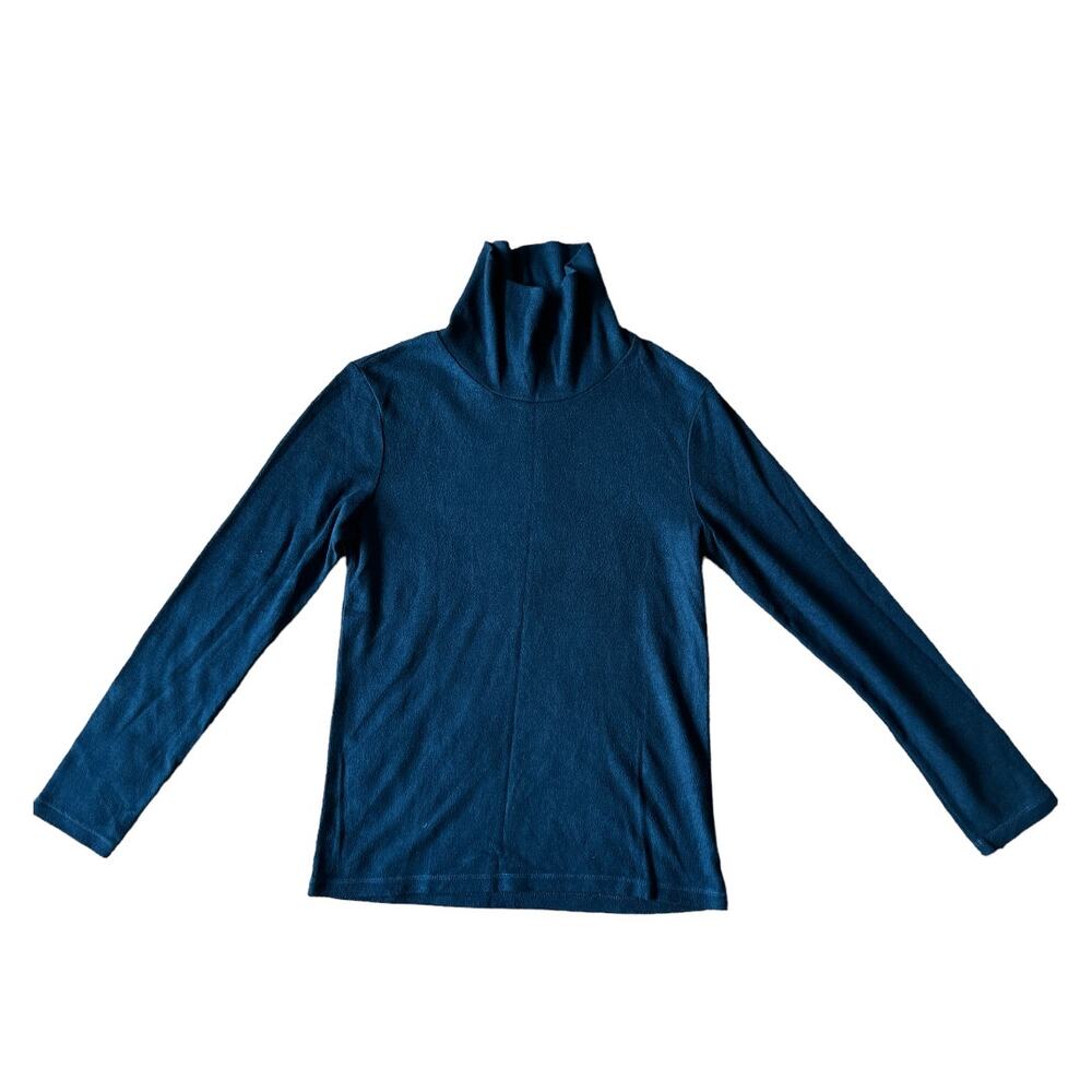 UNIQLO Blue Close Neck Long Sleeve Top, Medium